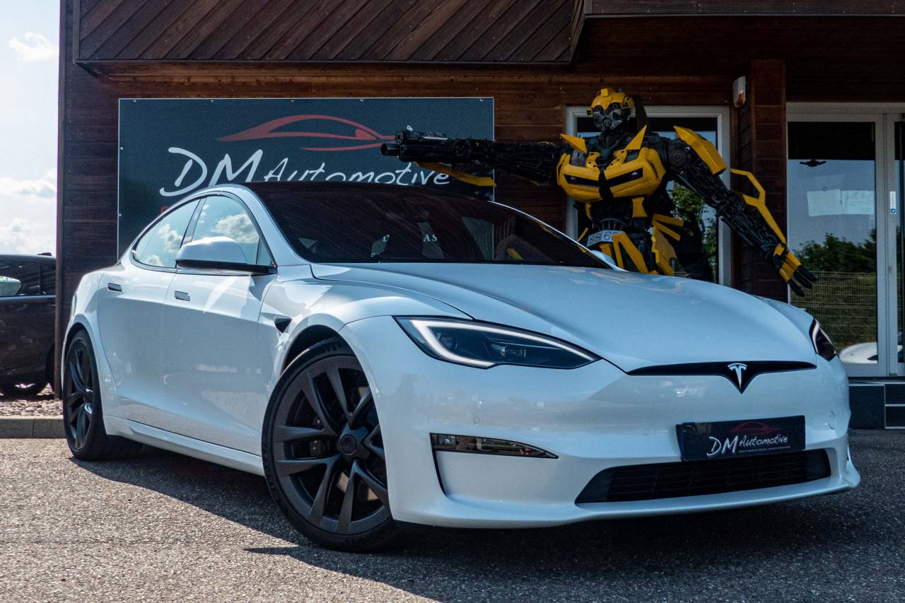 2022 Model S Tri-Motor Plaid AWD Blanc