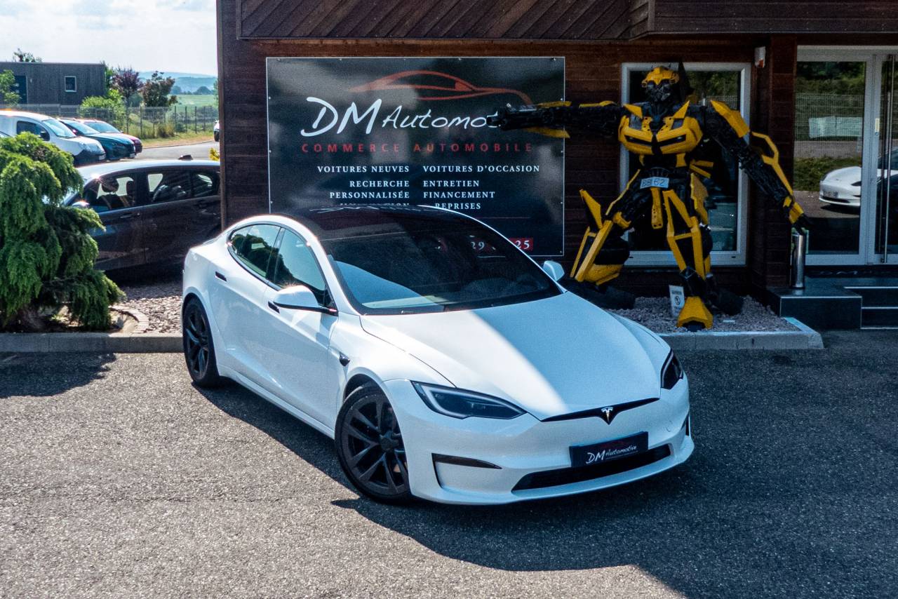 2022 Model S Tri-Motor Plaid AWD Blanc