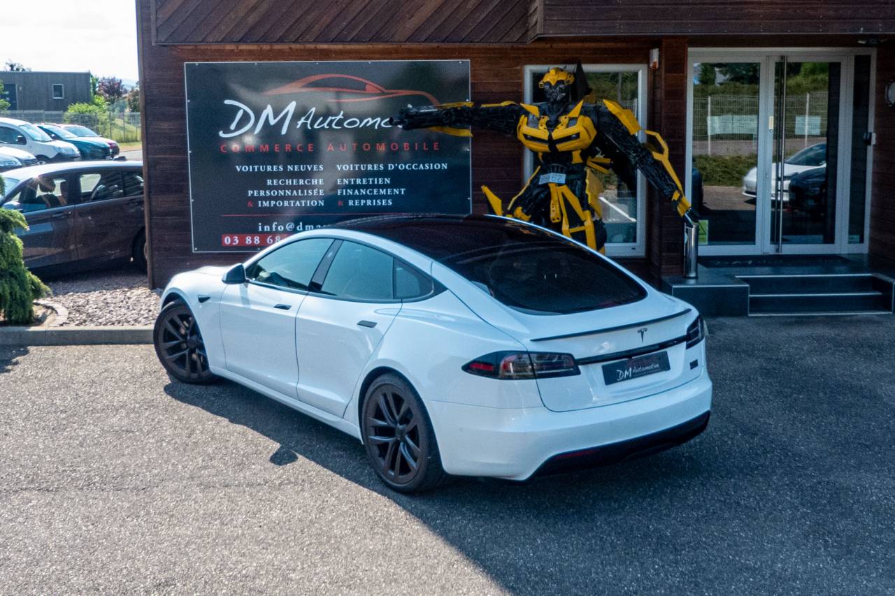 2022 Model S Tri-Motor Plaid AWD Blanc