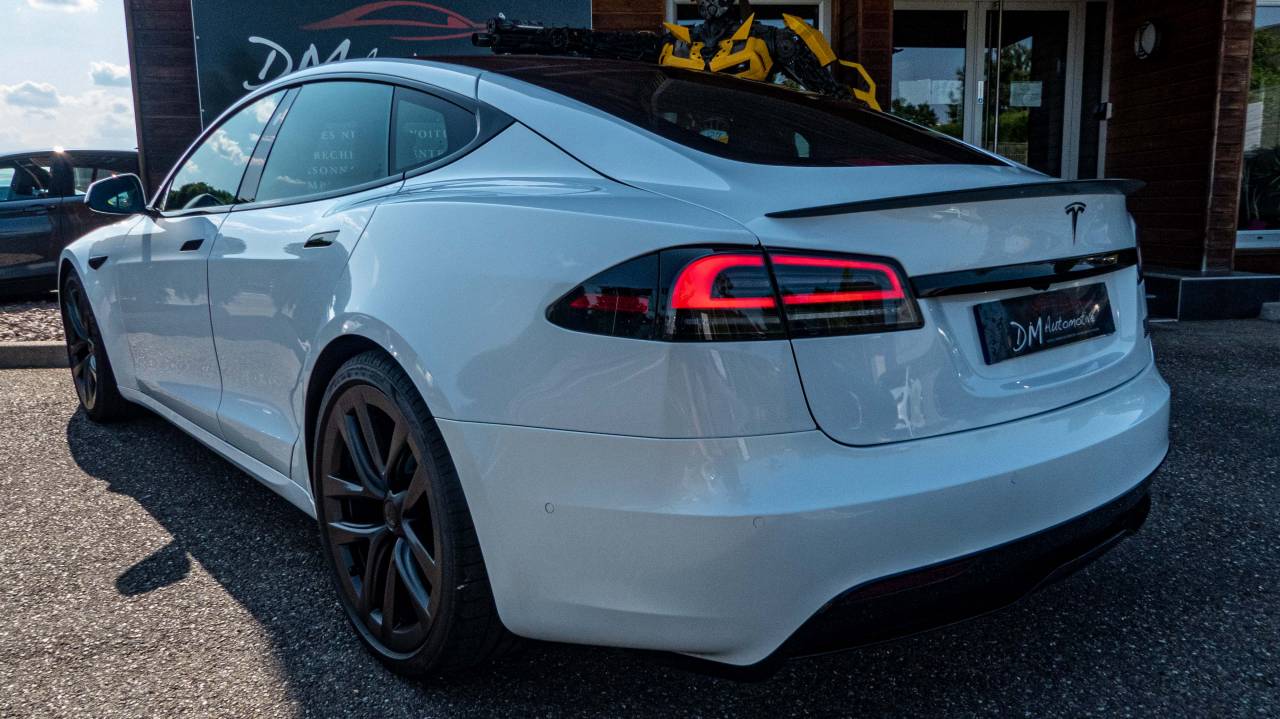 2022 Model S Tri-Motor Plaid AWD Blanc