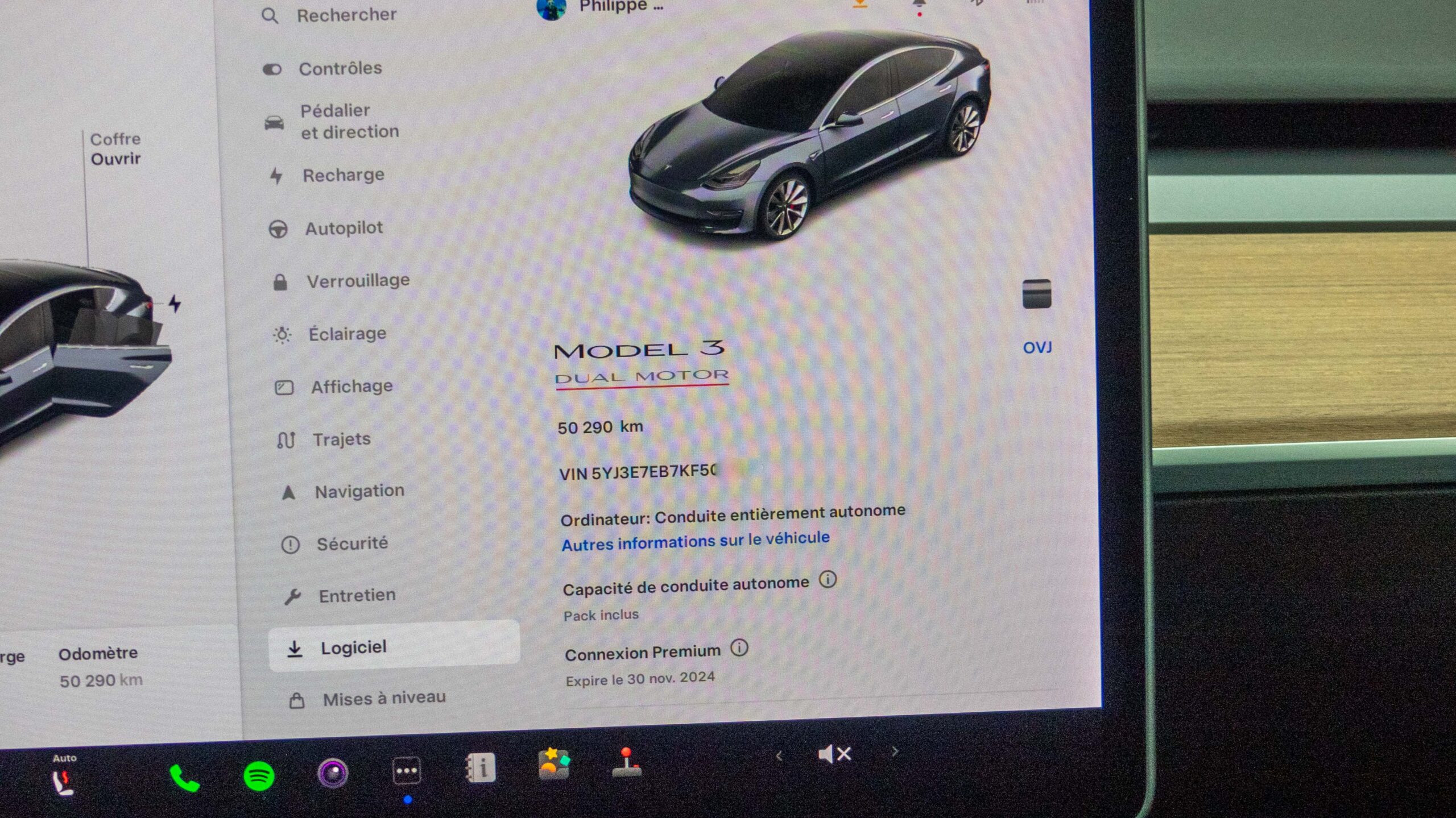 2019 Model 3 Performance Dual Motor AWD Gris foncé