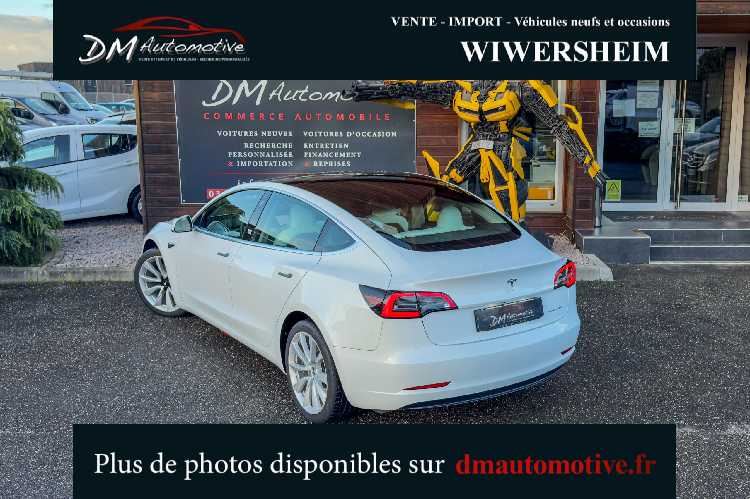 2020 Model 3 Long Range Dual Motor AWD Blanc