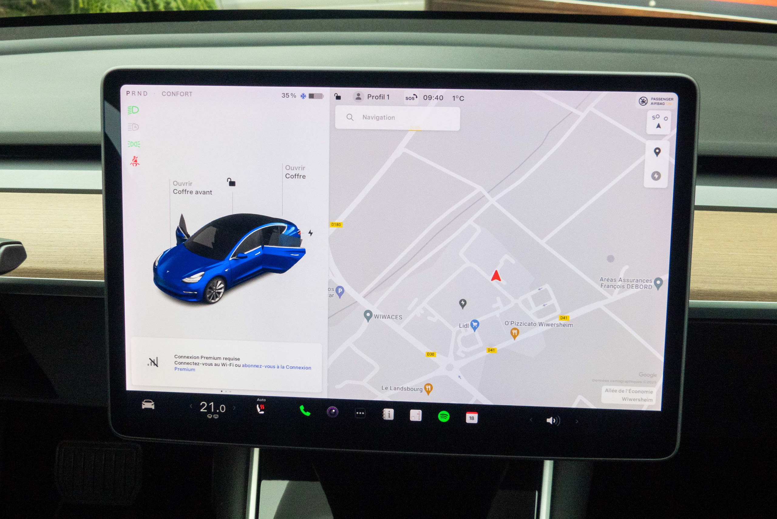 2019 Model 3 Long Range Dual Motor AWD Bleu
