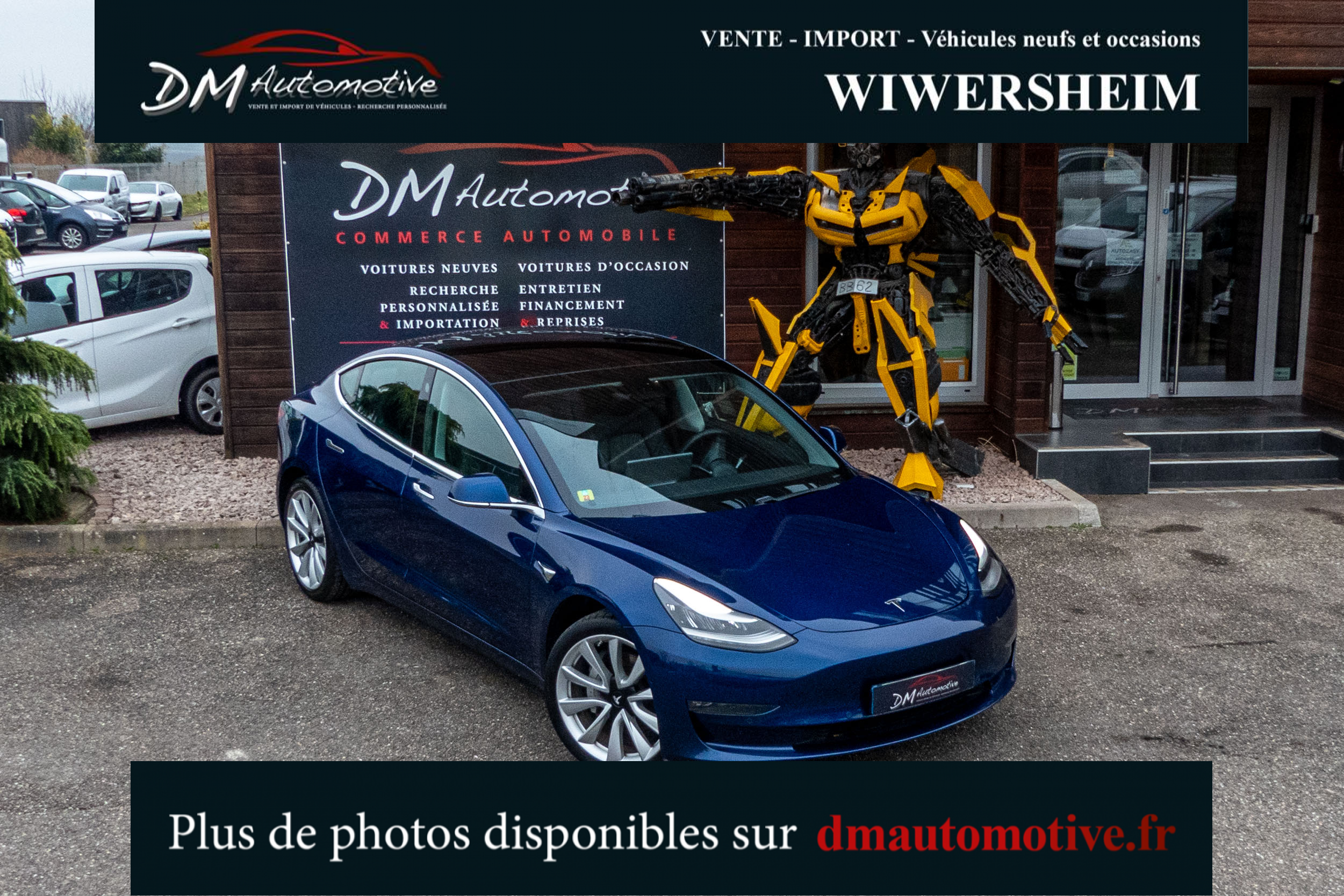 2019 Model 3 Long Range Dual Motor AWD Bleu