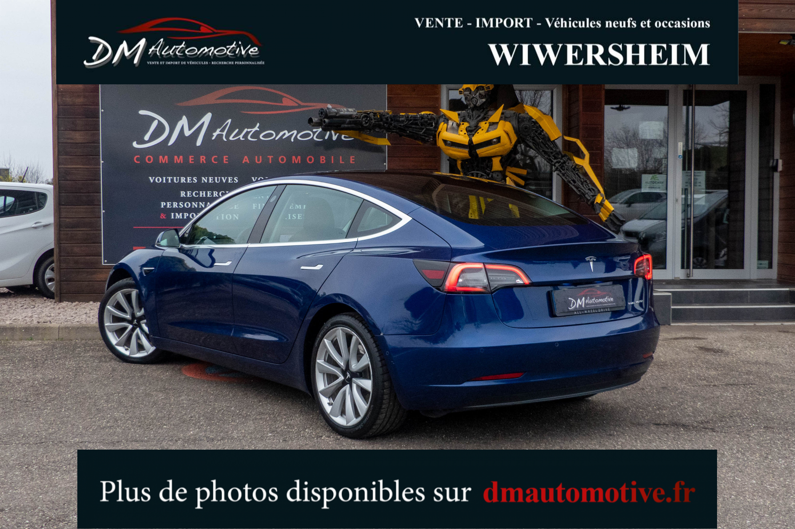 2019 Model 3 Long Range Dual Motor AWD Bleu