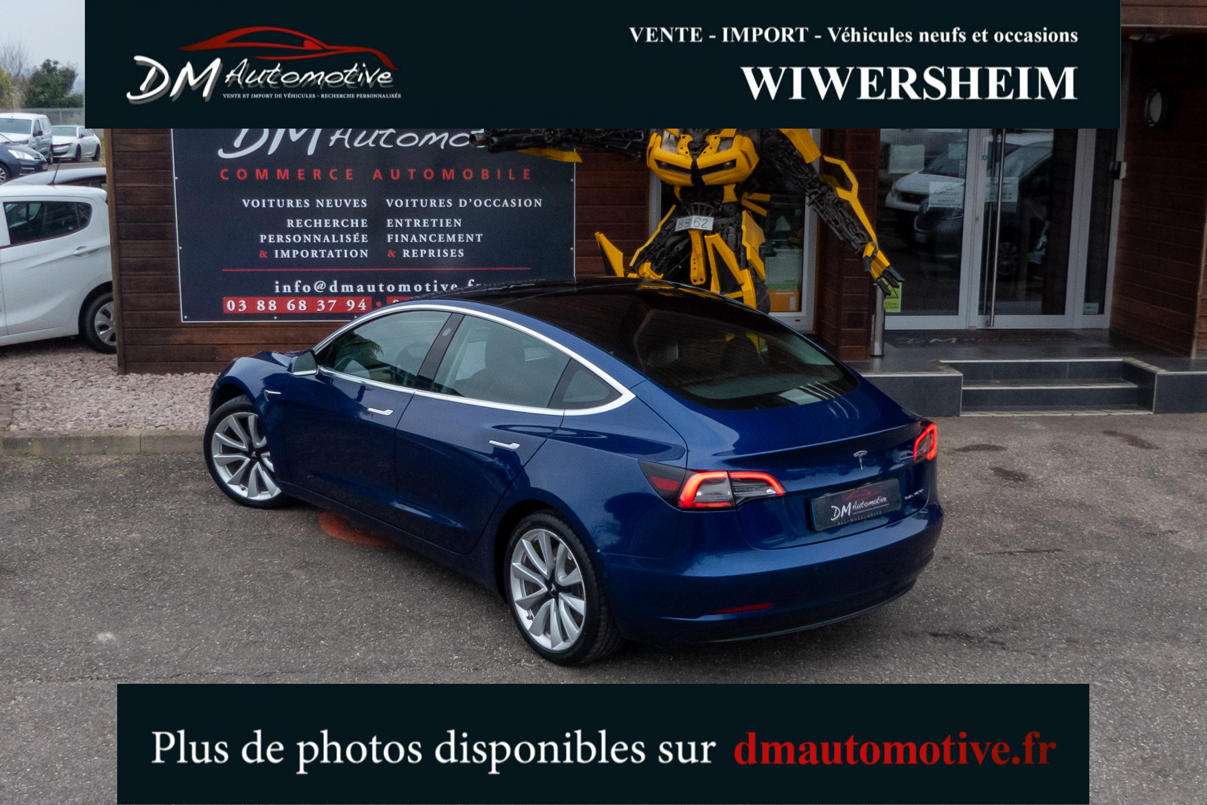 2019 Model 3 Long Range Dual Motor AWD Bleu