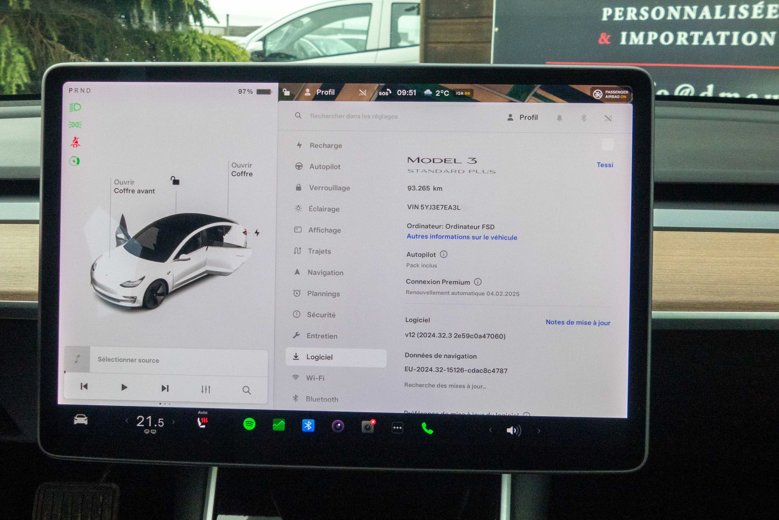 2020 Model 3 Standard RWD Plus Blanc