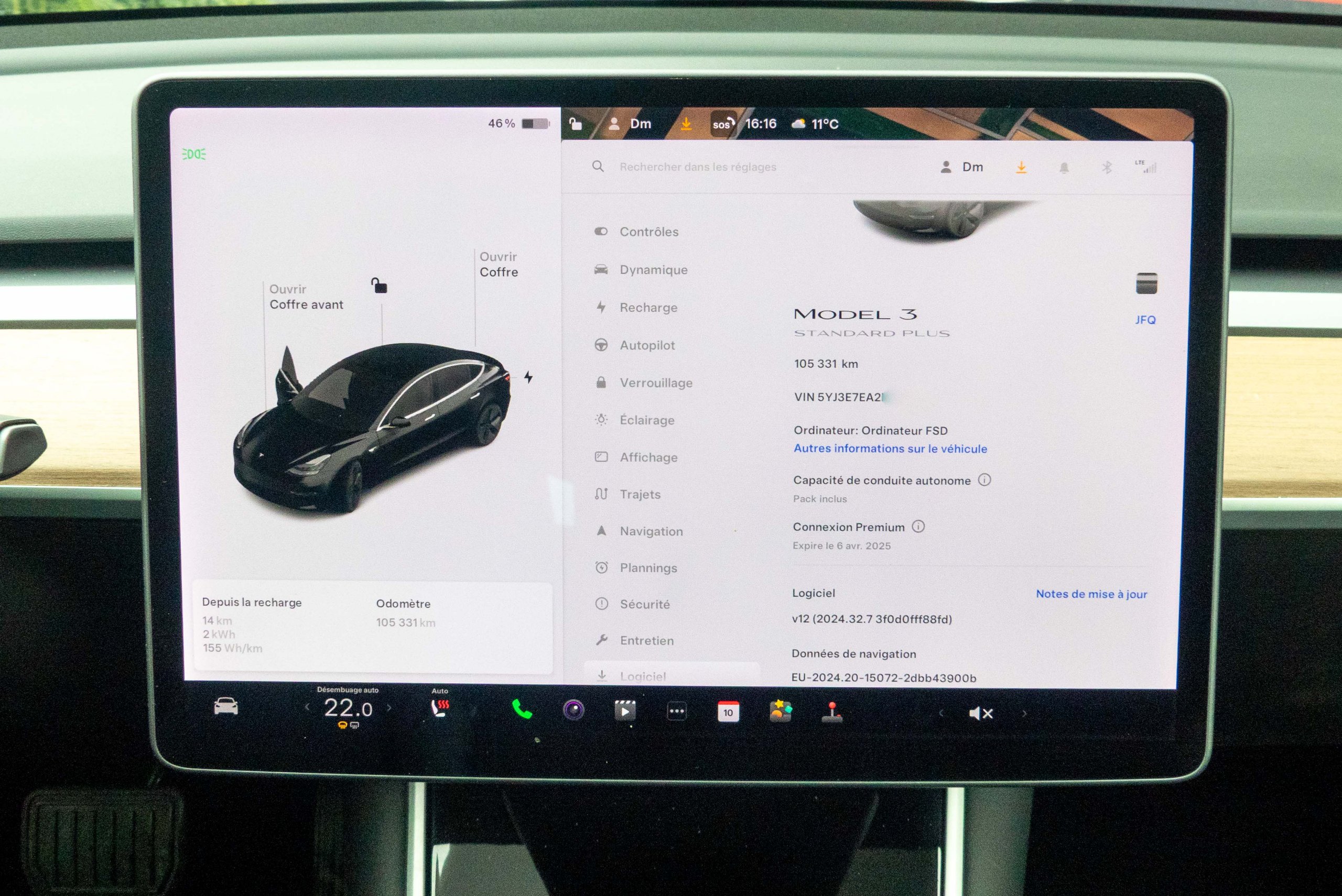 2020 Model 3 Standard RWD Plus Noir