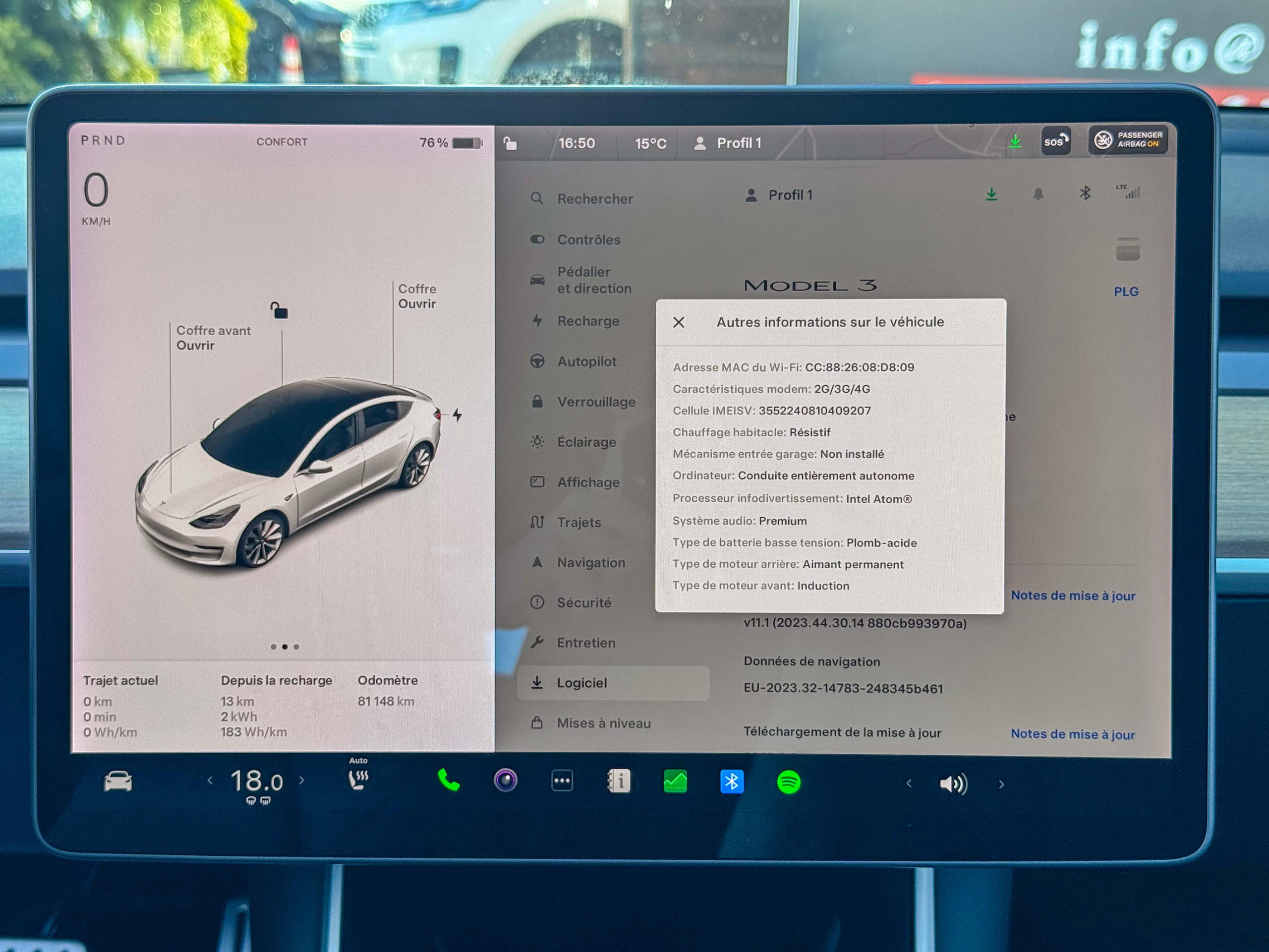 2019 Model 3 Performance Dual Motor AWD Blanc